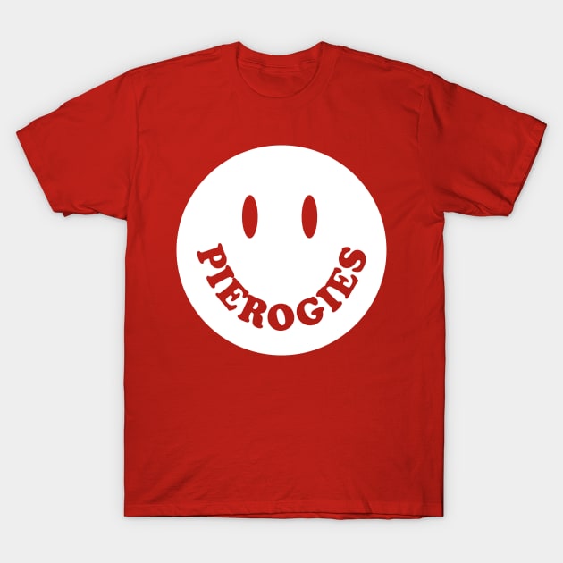 Pierogi Smiley Face Polish T-Shirt by PodDesignShop